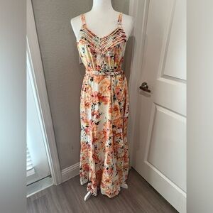 Zarr Collection Vibrant Floral Maxi Dress MSRP $118 Sz 10